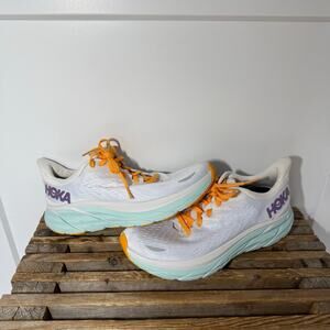 Hoka One One Clifton 8 Outdoor Athletic Running Shoes. Casual, Walking Sneakers.
